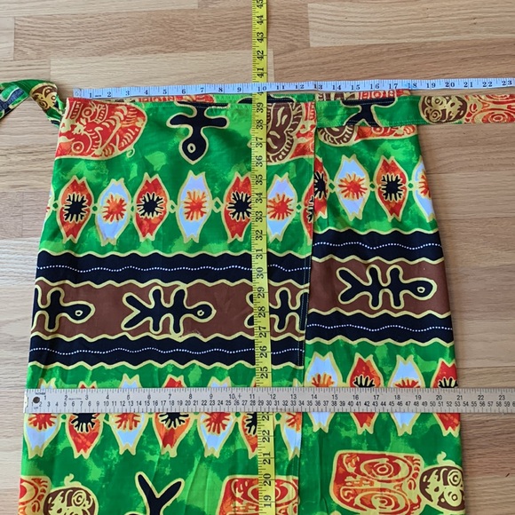 Stunning Vintage 💚🤎2PC Set Wrap skirt Pareo Coverup & Top - Picture 14 of 16